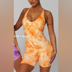 Lici Fit Orange Tie-Dye Jumpsuit